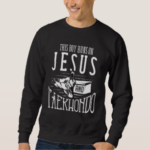 Sudadera Este Niño Corre Sobre Jesús Y Cristiano Taekwondo