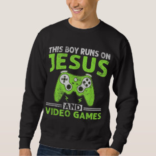 Sudadera Este Niño Corre Sobre Jesús Y Videojuegos Cristian