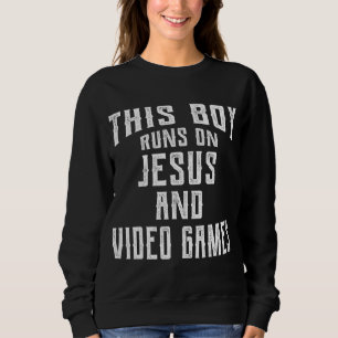 Sudadera Este Niño Corre Sobre Jesús Y Videojuegos Cristian