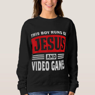 Sudadera Este Niño Corre Sobre Jesús Y Videojuegos Cristian
