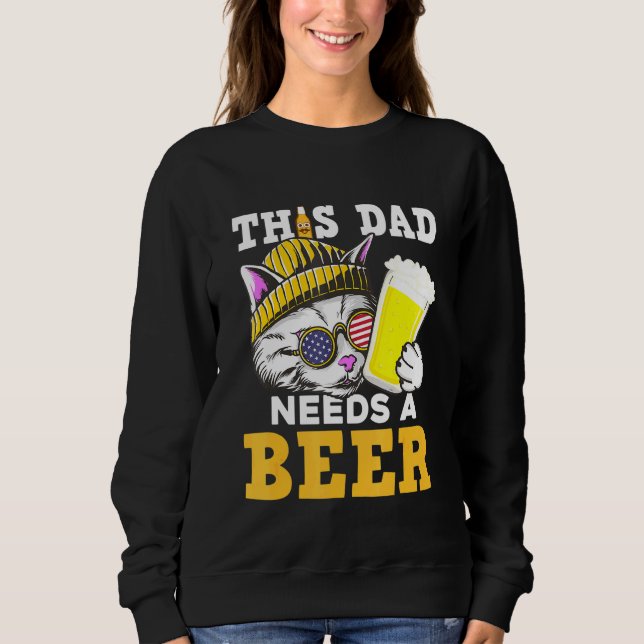 Sudadera Este Papá Necesita Un Día De Padres De Gatos De Ce (Anverso)
