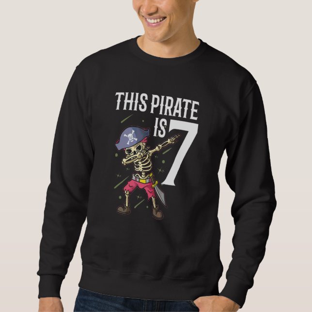 Sudadera Este Pirata Tiene 7 Pirata Dabbing 7º Cumpleaños N (Anverso)