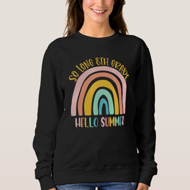 SUDADERA ESTE PROLONGADO NIÑO DE PROFESOR DE 8º GRADO HOLA  (Anverso)