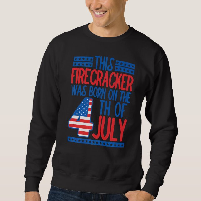 Sudadera Este Rastreador Nació El 4 De Julio Cumpleaños (Anverso)