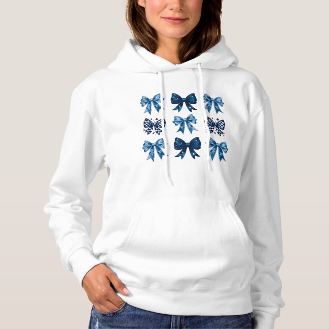 Sudadera Estética de Coquette Azul (Anverso)