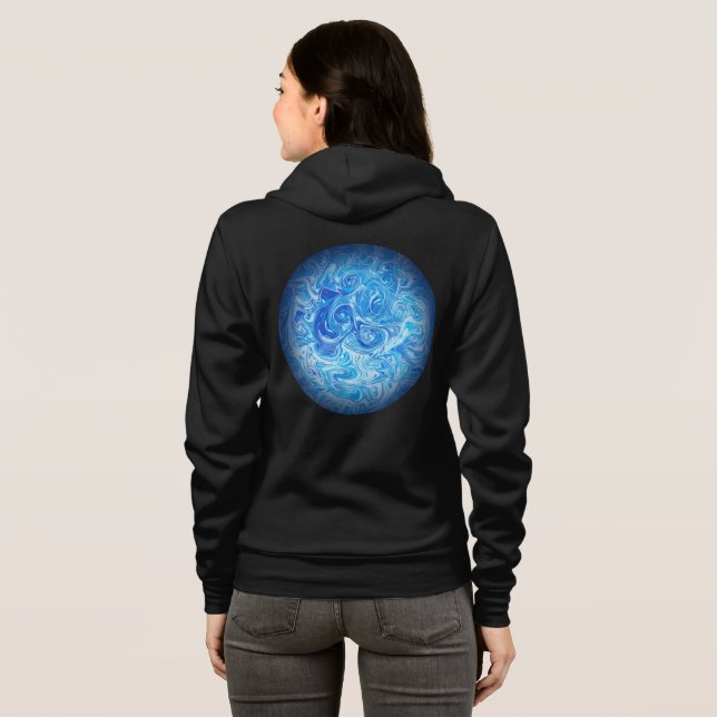 Sudadera estética de marea tranquila (Reverso completo)
