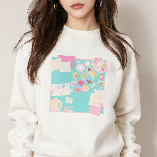 Sudadera estética de picnic pastel acogedora y lin