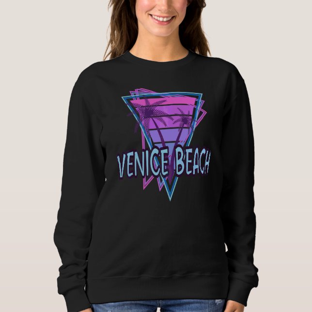 Sudadera Estética de Vaporwave Beach de Venecia (Anverso)
