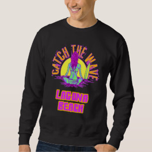 Sudadera Estética de vaporwave de surf de Laguna Beach Ola