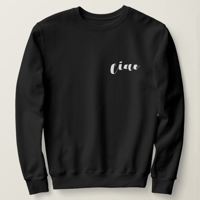 Sudadera Estética de viaje Minimalista de Ciao Italia (Anverso del diseño)