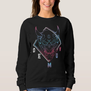 Sudadera Estética del Demonio Japonés Samurai Oni Mask Guer