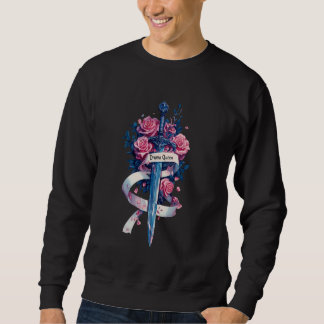 Sudadera Estética floral oscura con espada y actitud
