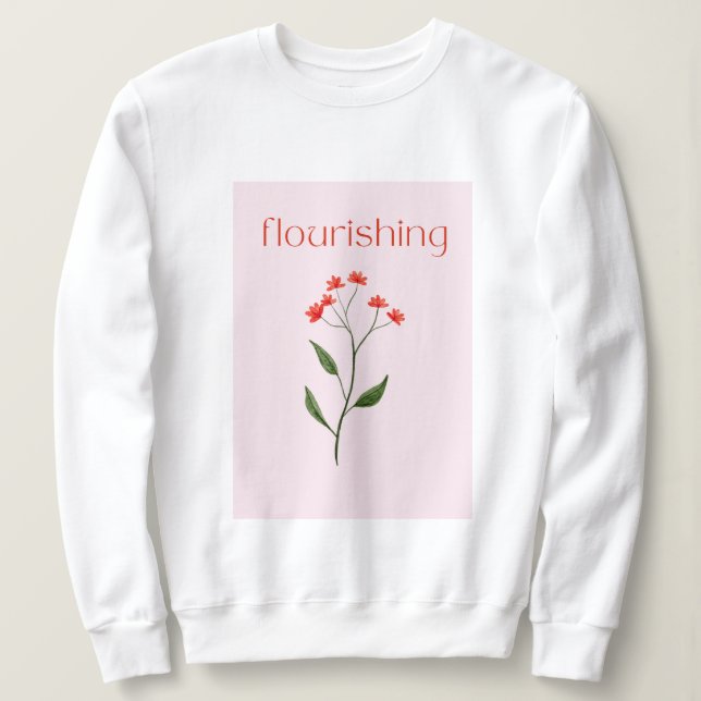Sudadera Estética floreciente linda chica (Anverso del diseño)
