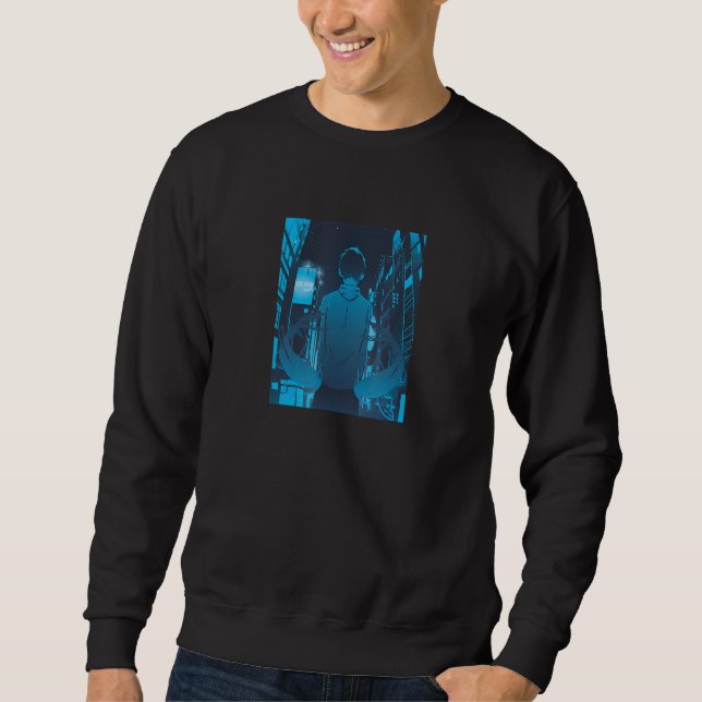 Sudadera Estética japonesa Koi Fish Vaporwave Boy (Anverso)