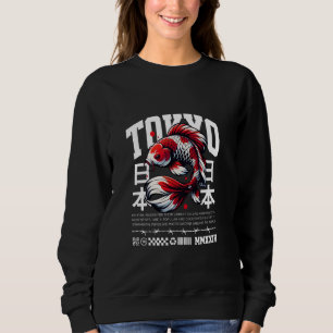 Sudadera Estética Japonesa Vaporwave Triste Eboy Tokio Koi