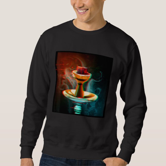 Sudadera Estética Shisha Glitch Steam Hookah Vaporwave (Anverso)