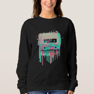Sudadera Estética Vaperwave Glitch Casete Retrowave