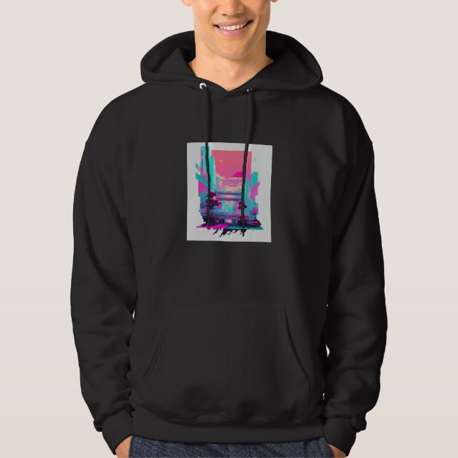 Sudadera Estética Vaperwave Glitch Retrowave Synthwave  11 (Anverso)