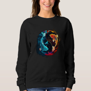 Sudadera Estético pez koi samurái japonés 4