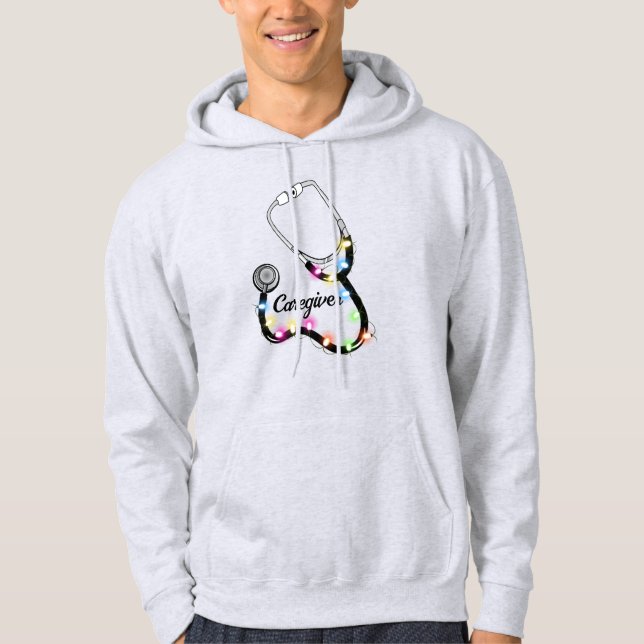 Sudadera Estetioscopio con Navidades enciende enfermera de  (Anverso)