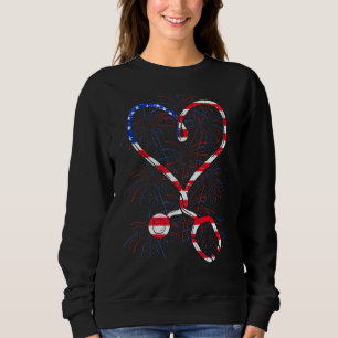 Sudadera Estetioscopio Del Corazón De Enfermeras Estadounid