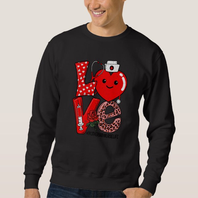 Sudadera Estetoscopio de corazón de amor Madre Bebé Enferme (Anverso)