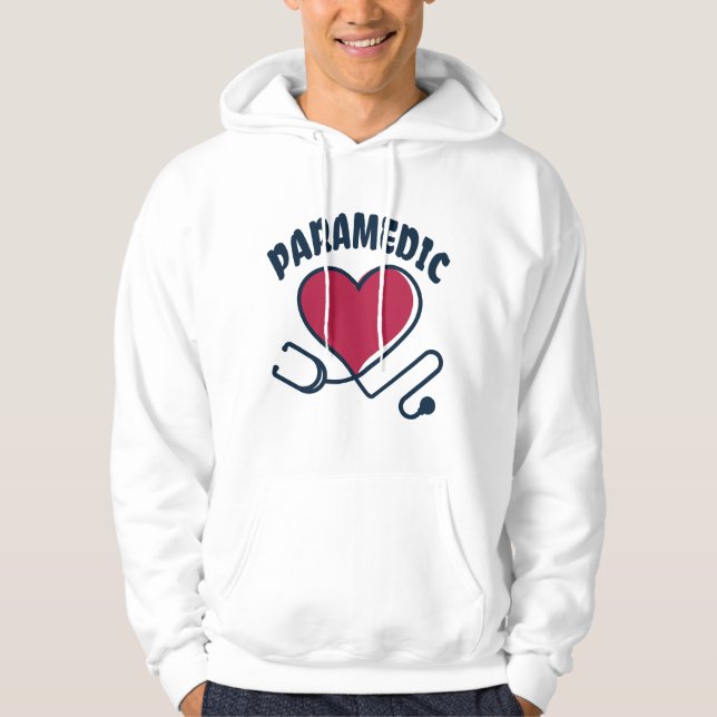 Sudadera Estetoscopio paramédico con corazón (Anverso)