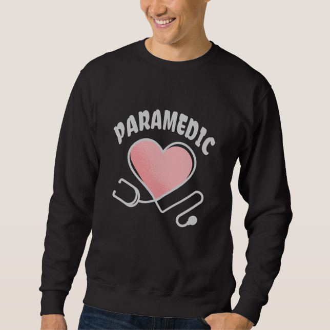 Sudadera Estetoscopio paramédico con corazón (Anverso)
