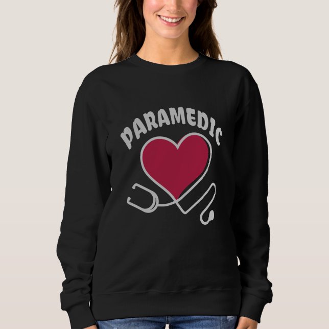 Sudadera Estetoscopio paramédico con corazón (Anverso)