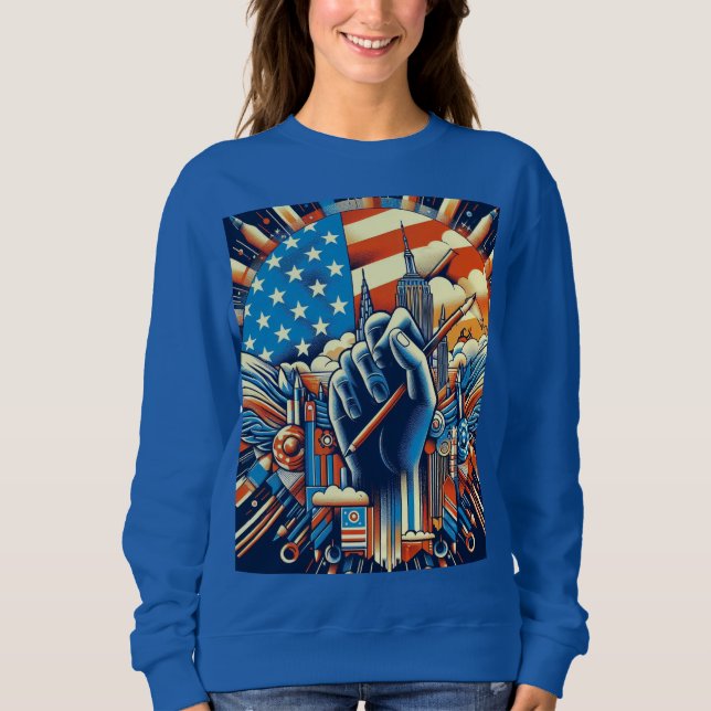 Sudadera estilo americano – Ropa diaria de moda en (Anverso)