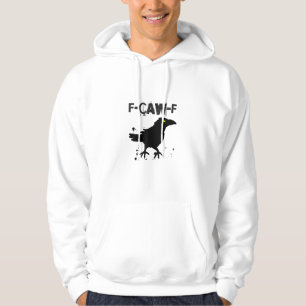 Sudadera Estilo creativo de humor de cuervo F Caw F café gr