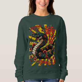 Sudadera Estilo de anime de serpiente de madera verde - Año