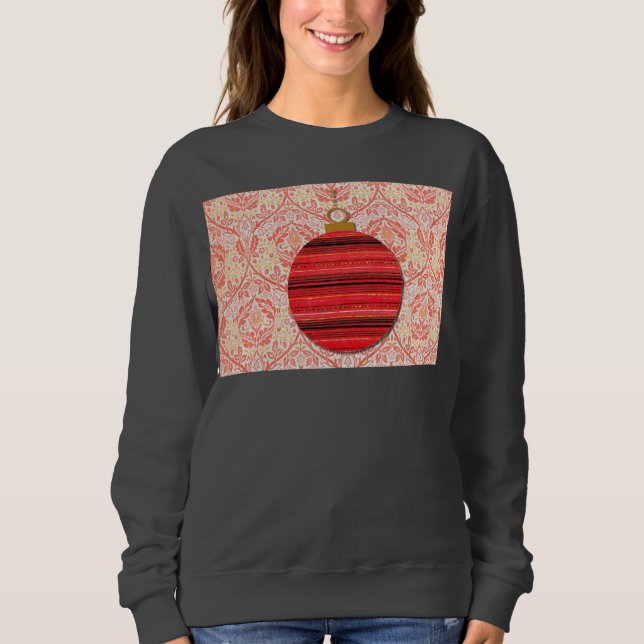 Sudadera Estilo de época Art Navidad Ornamento de Navidad C (Anverso)
