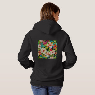 Sudadera Estilo de pintura al óleo floral tropical