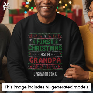 Sudadera Estilo de punto nórdico PRIMER NAVIDAD COMO ABUELO