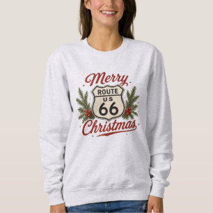 Sudadera Estilo de vacaciones vintage Ruta 66 para mujeres