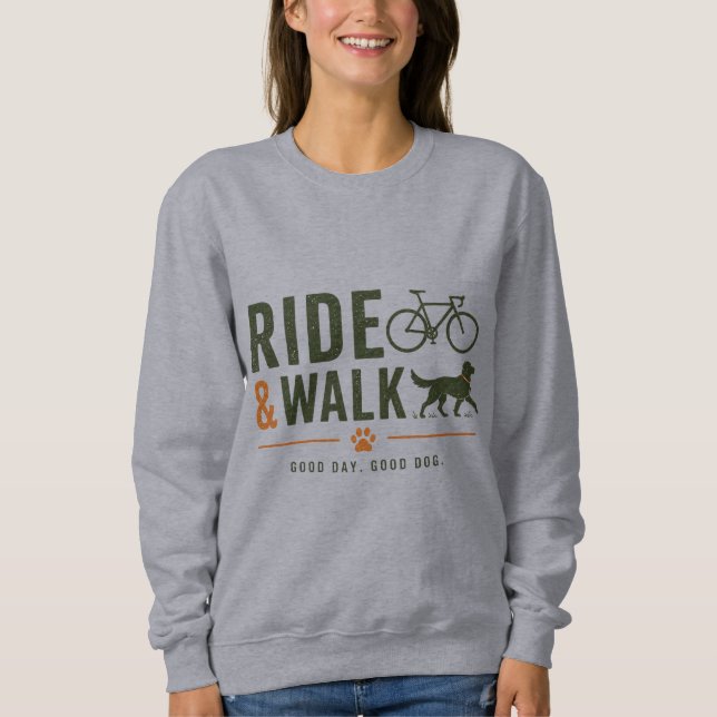 Sudadera Estilo de vida de dueño de perro que camina en bic (Anverso)