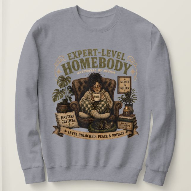 Sudadera Estilo de vida de introvertido acogedor (Anverso del diseño)