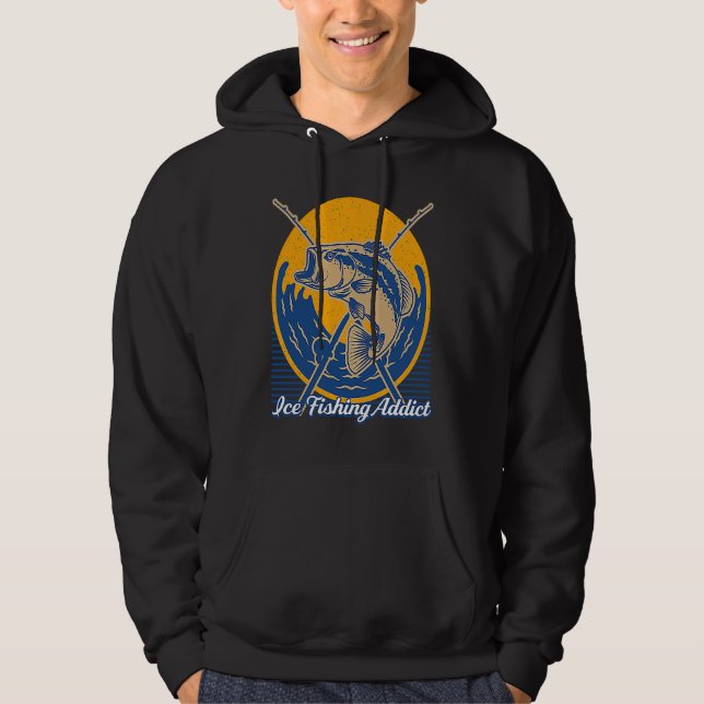 Sudadera Estilo de vida de pesca en hielo Hábitos de pescad (Anverso)