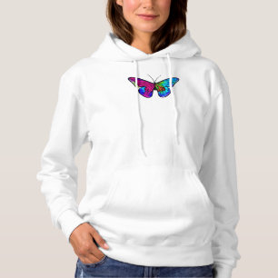 Sudadera Estilo de vidrio teñido de mariposa mosaica