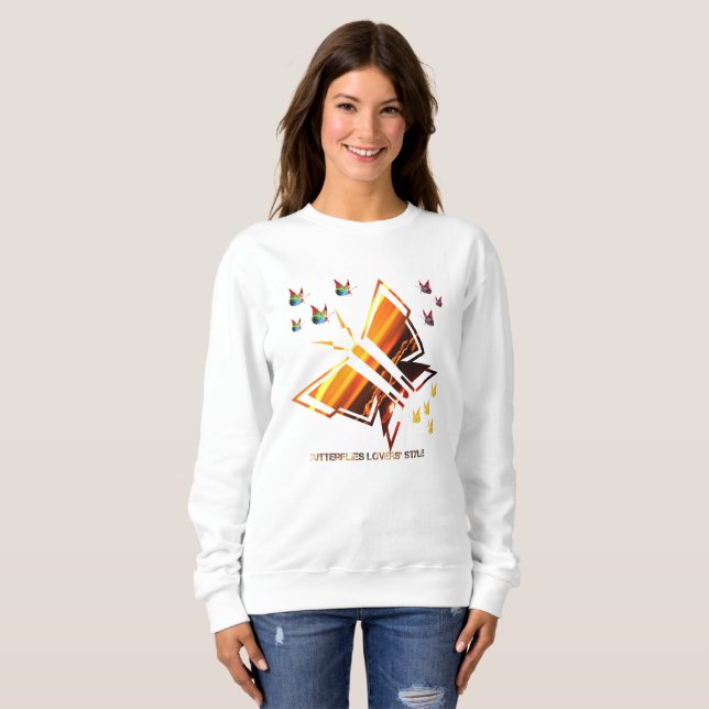 Sudadera Estilo del amante de la mariposa (Anverso completo)