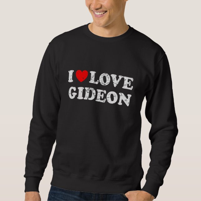 Sudadera Estilo desgastado grunge angustiado amo a Gideon (Anverso)