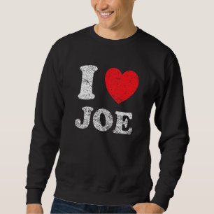 Sudadera Estilo desgastado grunge angustiado amo a Joe
