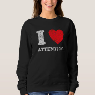 Sudadera Estilo desgastado grunge angustiado amo la atenció