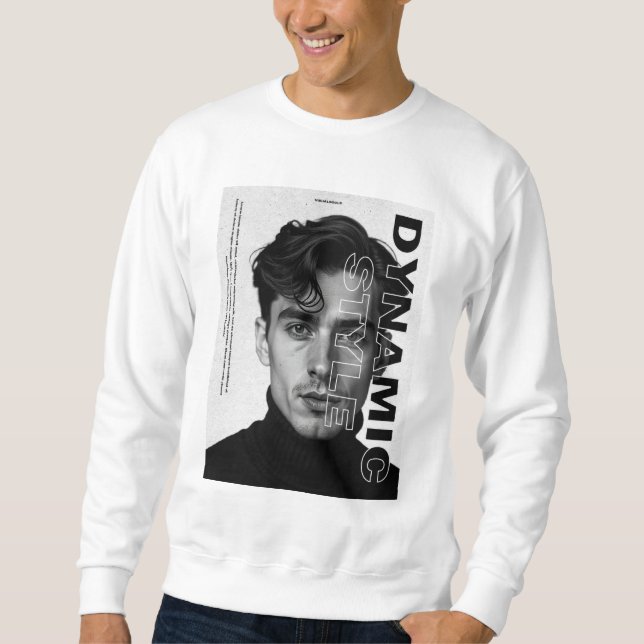 Sudadera Estilo dinámico - Diseño de retrato monocromo (Anverso)