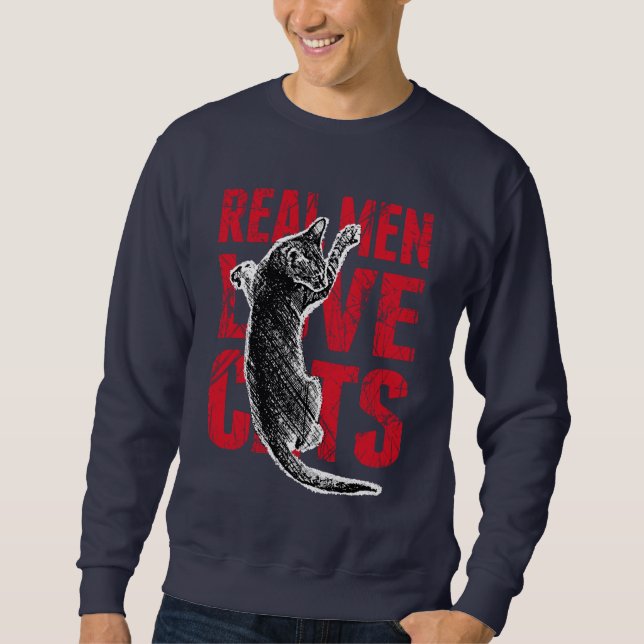 Sudadera Estilo estridente de los hombres de los gatos (Anverso)
