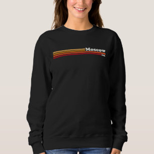Sudadera Estilo Gráfico Vintage de Moscú Idaho años 80