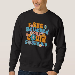 Sudadera Estilo Hippie 70 Ella Creía En La Paz Así Que Lo H