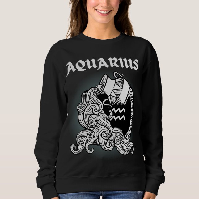 Sudadera Estilo medieval Zodiac Aquarius (Anverso)