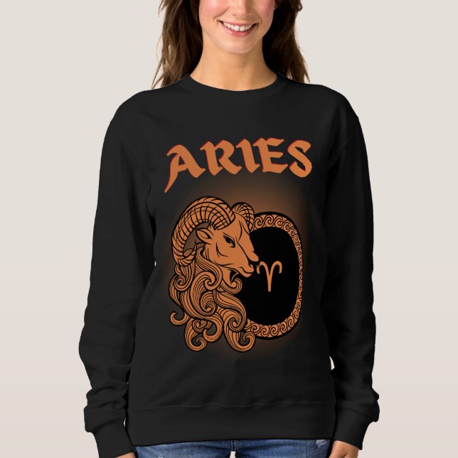 Sudadera Estilo medieval Zodiac Aries (Anverso)